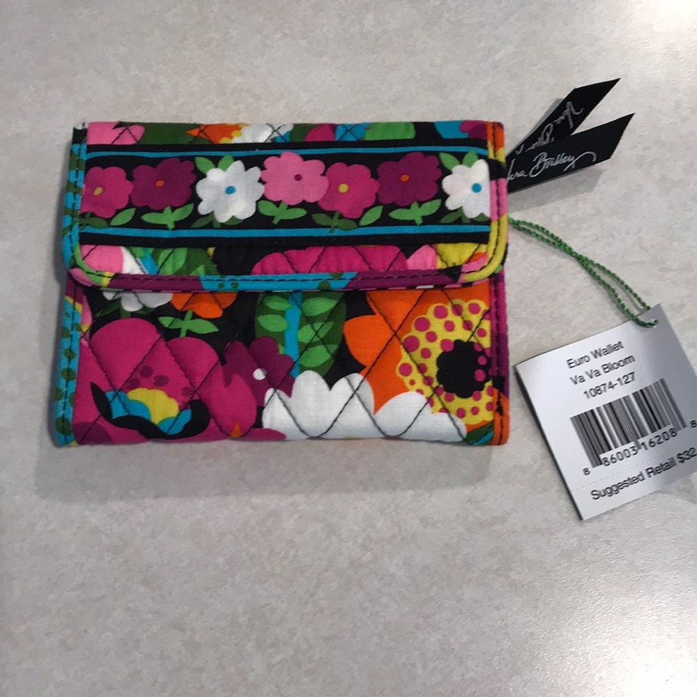 Vera Bradley Euro Wallet Va Va Bloom